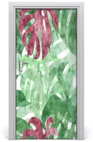 Okleina samoprzylepna fototapety na drzwi Monstera