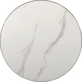 Stolik pomocniczy glamour z ceramicznym blatem w połysku Aries