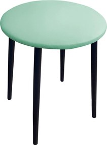 Taboret TRIX stelaż metalowy STOŁEK LOFT : Kolor nogi - Czarna stożek, Kolor tkaniny - EKO-SKÓRA - 7D, Typ tkaniny - Eko-skóra
