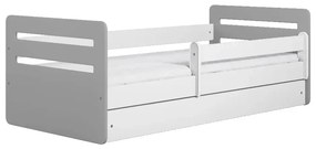 Łóżko dziecięce TOMI MIX 140x80 białe/szare KOCOT KIDS
