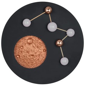 Czarno-brązowa lampa sufitowa LED ø 50 cm Zodiac – Trio