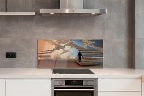 Panel szklany do Kuchni Przestrzenna Konstrukcja Schodów