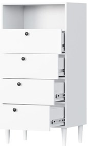 Komoda z szufladami DULLUM 60x115cm, biała