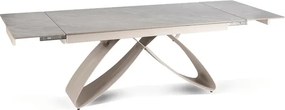 Stół Rozkładany Prostokątny LUIGI 160-240 cm Ceramiczny Szary Marmur/Kaszmir do Jadalni Japandi