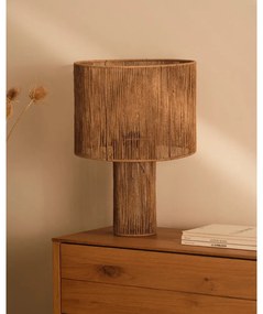 Lampa stołowa w naturalnym kolorze z kloszem z juty (wysokość 54 cm) Pontos – Kave Home