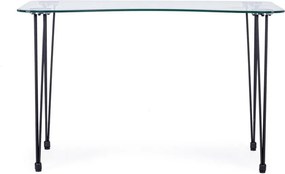 Biurko ze szklanym blatem 60x120 cm Rondo – Bizzotto