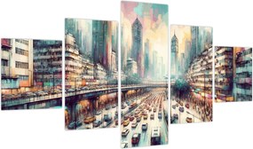 Obraz - Życie w wielkim mieście (125x70 cm)