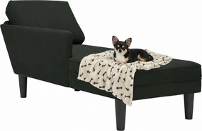 Czarny nowoczesny szezlong z poduszką D9-M34