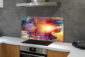 Panel szklany do Kuchni Artystyczny Nieład Form