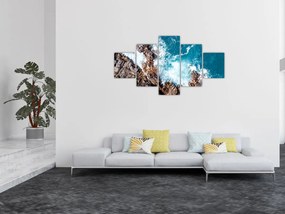 Obraz skał i morza (125x70 cm)