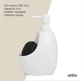 Biały ceramiczny dozownik do mydła 590 ml Joey – Umbra