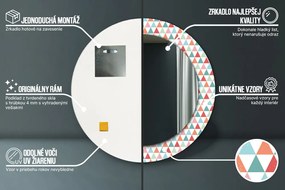 Geometryczny wzór Lustro dekoracyjne okrągłe