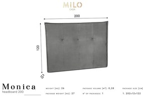 Ciemnozielony zagłówek 200x120 cm Monica – Milo Casa