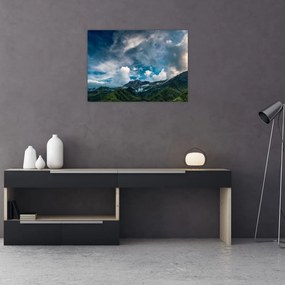Obraz na szkle - góry (70x50 cm)