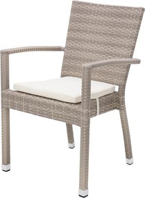 Zestaw ogrodowy z rattanu NAPOLI II. 1 + 4 (szaro-beżowy)