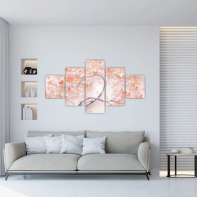 Obraz kwiatów drzewa koralowego - abstrakcja (125x70 cm)