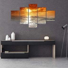 Obraz zachód słońca na Korsyce (125x70 cm)