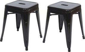 Taboret MCW-A73 (zestaw 2 sztuk),  czarny