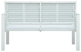 Biała ławka ogrodowa z oparciem G4-M66