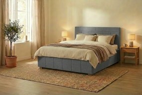 Łóżko RAM 140x200 cm Jasny szary Bez materaca