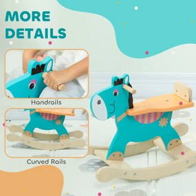 AIYAPLAY Bujak osiołek — zabawka dla niemowląt z uchwytami, siedzisko 59 x 27 x 43 cm, ciemnozielony