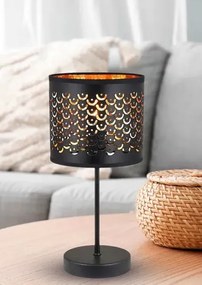 Czarna abażurowa lampa stołowa N8-G72