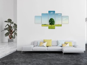 Obraz drzewa na łące (125x70 cm)