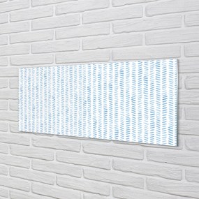 Szkło do Kuchni na Ścianę Niebieska Jodełka