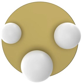 Lampa sufitowa BIBIONE GOLD 3xG9, złota, biała, 3 kule, na kole