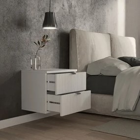Popielata elegancka szafka nocna H0-A81