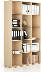 Regał FRAME, wysoki, 3 kolumny, 2162 x 1299 x 450 mm, brzoza