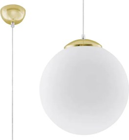 Biało-złota lampa wisząca glamour 30 cm F3-N06