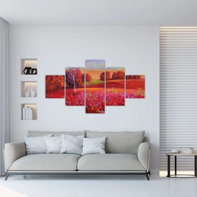 Obraz czerwonego krajobrazu (125x70 cm)