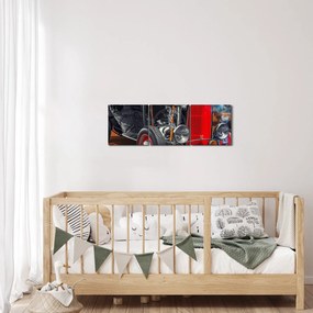 Obraz weterana (z zegarem) (90x30 cm)