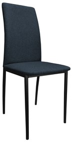 Krzesło tapicerowane ALAN stelaż czarny Sawana 80