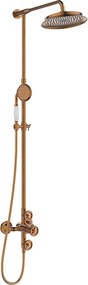Indus kolumna prysznicowa termostatyczna z szczotkowanego miedzi - Essebagno