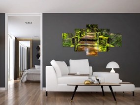 Obraz schodów w deszczowym pralesie (125x70 cm)