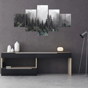 Obraz - Las z ilustrowanymi elementami (125x70 cm)