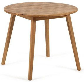 Stół ogrodowy z drewna akacji Kave Home Vilma, ø 90 cm
