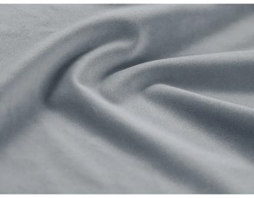 Jasnoniebieska aksamitna rozkładana sofa ze schowkiem 235 cm Kyoto – Cosmopolitan Design