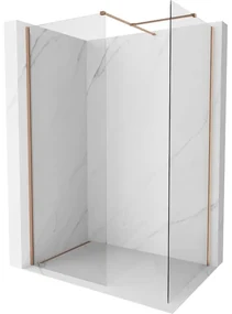 Mexen Kioto-X ścianka prysznicowa Walk-in 130 x 90 cm, transparent 10 mm, miedź szczotkowana - 800-130-202-65-00-090-X