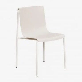 Zestaw 2 Krzeseł Jadalnianych Z Polipropylenu Ismene Biały Kamień - Sklum