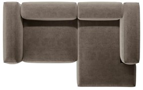 Brązowy narożnik (prawostronny/z szezlongiem) Bergano – Cosmopolitan Design