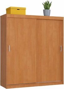 Klasyczna szafa przesuwna z półkami i drążkiem olcha T5-K87