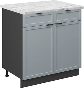 Szafka dolna do kuchni jasnoniebiesko-szary 80x60x82 fame-line