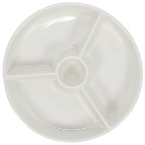 Okrągły półmisek do przekąsek z przegródkami i miescem na dip, Ø 19,5 cm