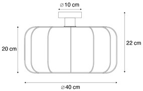 Lampa sufitowa Japandi biała 40 cm - MadleineJapandi Oswietlenie wewnetrzne