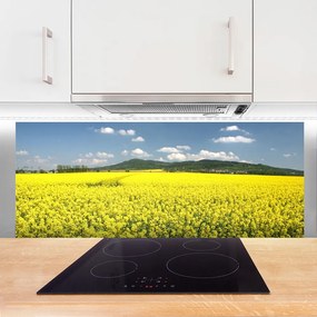 Panel Szklany Złociste Pole Rzepaku