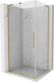 Mexen Velar L kabina prysznicowa rozsuwana 100 x 120 cm, transparent, złota szczotkowana - 871-100-120-03-55