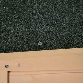 Outsunny szafa ogrodowa drewniana na narzędzia 75x56x115 cm naturalny wygląd | Aosom PL